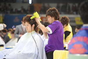 全国理容競技大会 競技中 全国理容競技大会 競技中